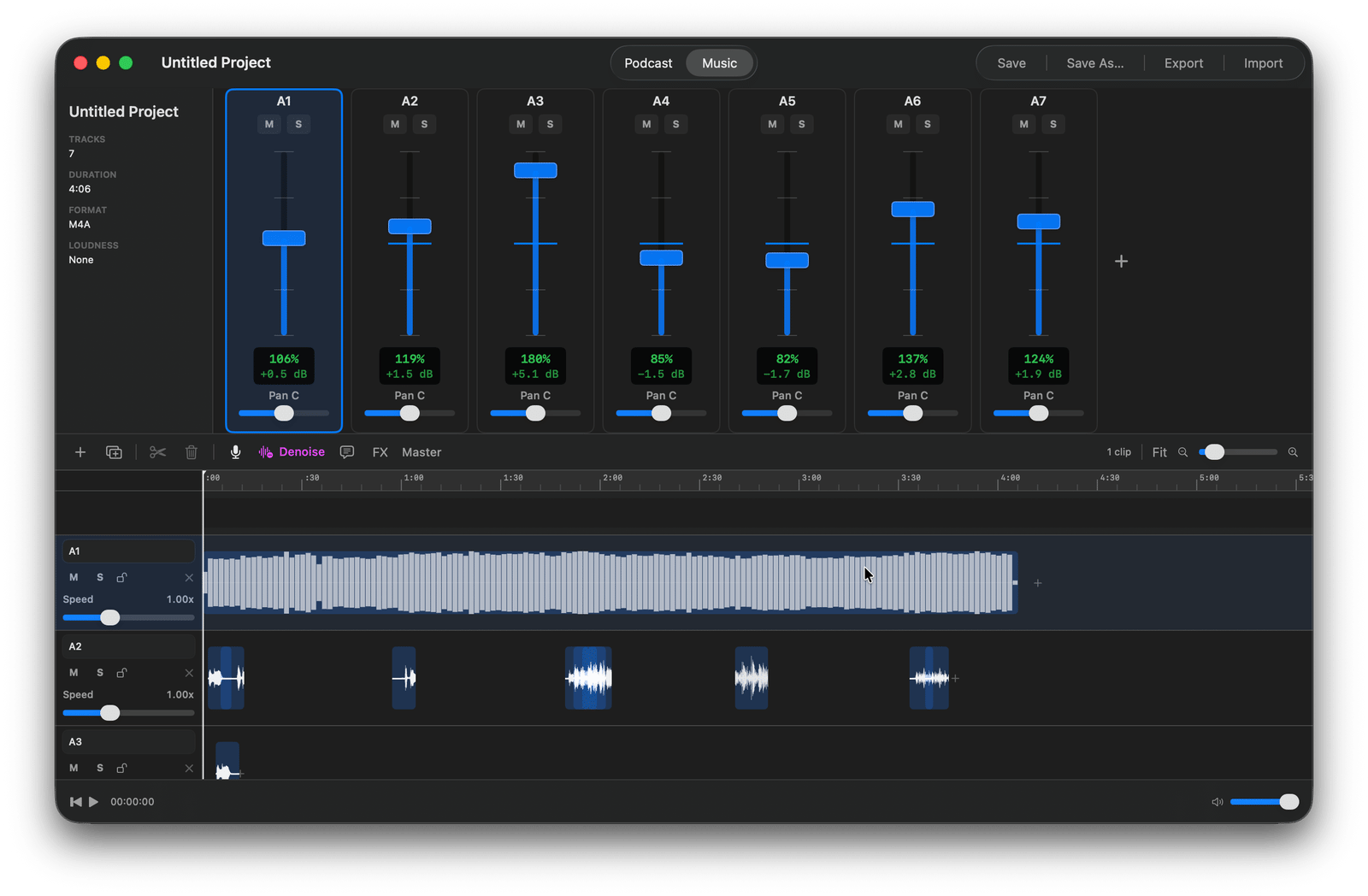 Waveforge transcript editing and podcast cleanup